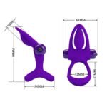 ANILLO VIBRADOR DOBLE SUJETACION- PURPLE - Imagen 5